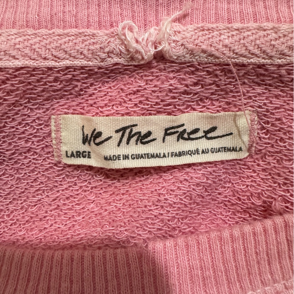 Free People Oversized Pink Sweatshirt - Picture 6 of 8